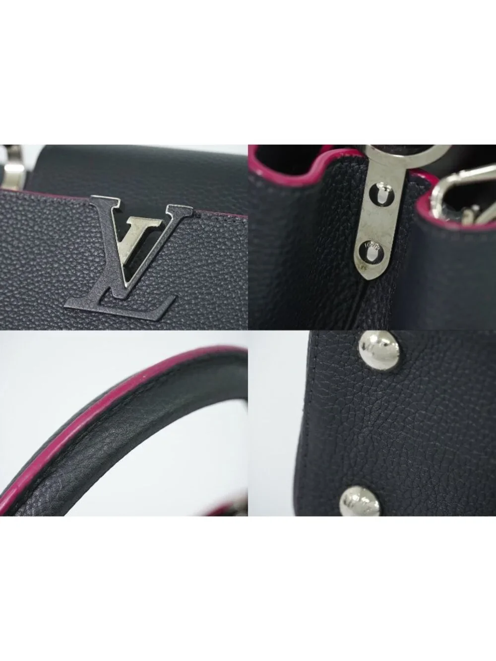 Louis Vuitton LV Capucines PM Taurillon Leather 2-Way Shoulder Bag Cobalt Navy